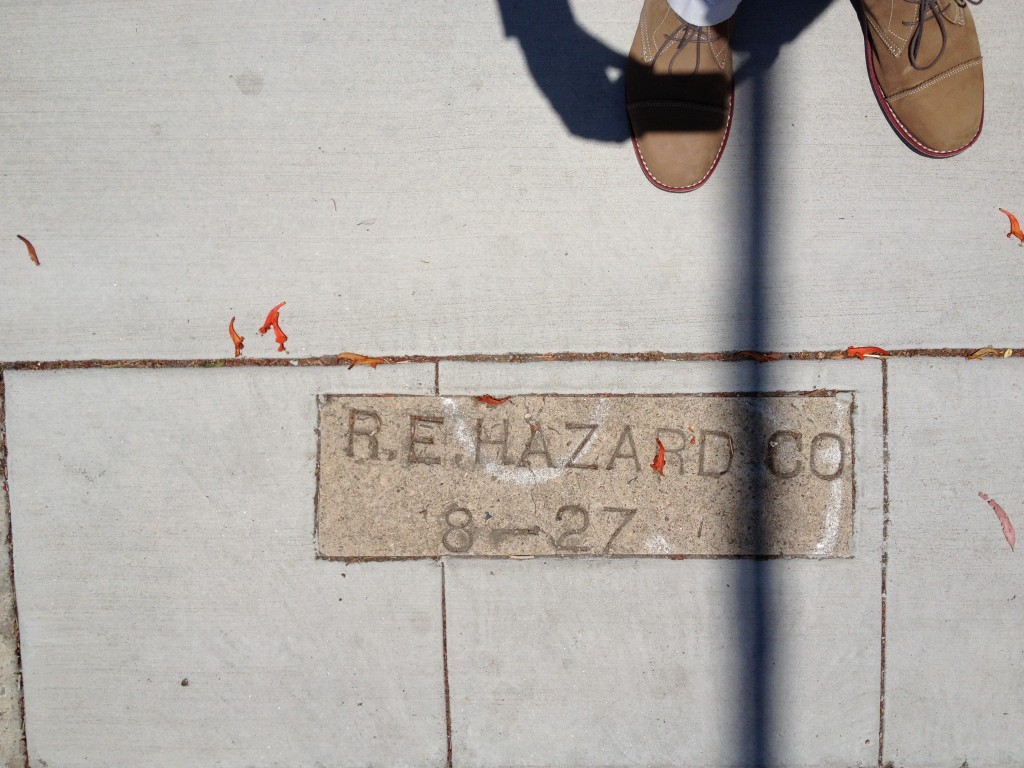 1927 sidewalk in San Diego