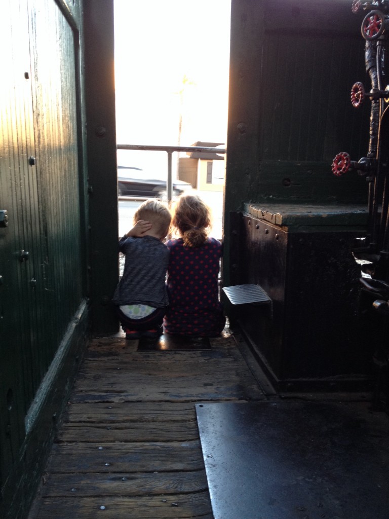 Kids sitting in locomotive 2