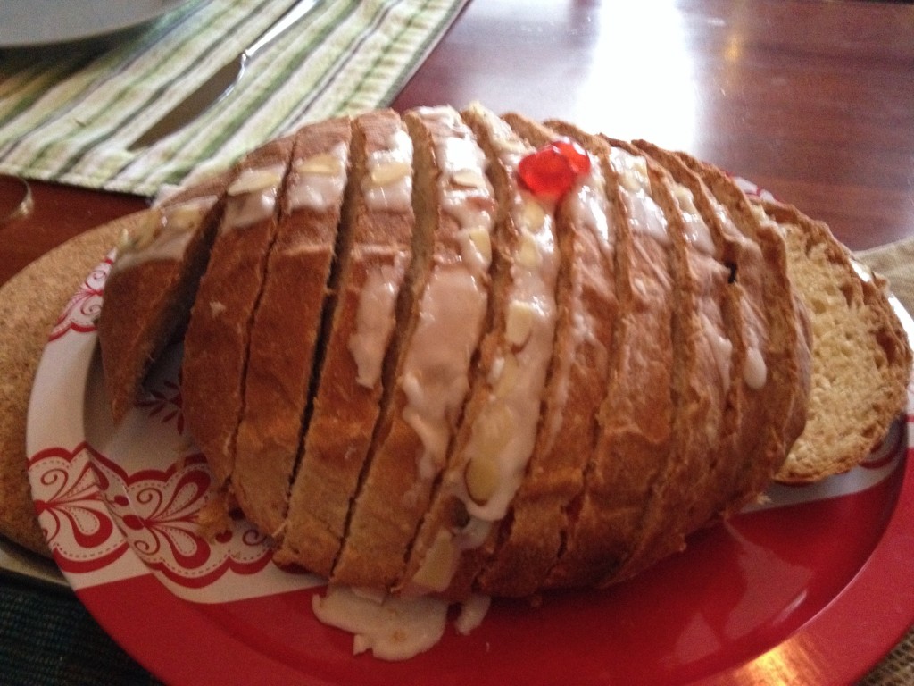 Sliced Christmas bread