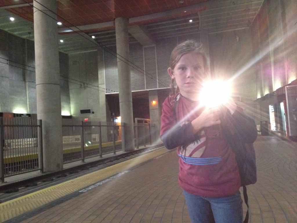 Ellie trolley station flashlight