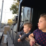 Kids in locomotive